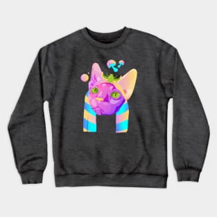 Psychedelic Cat Crewneck Sweatshirt